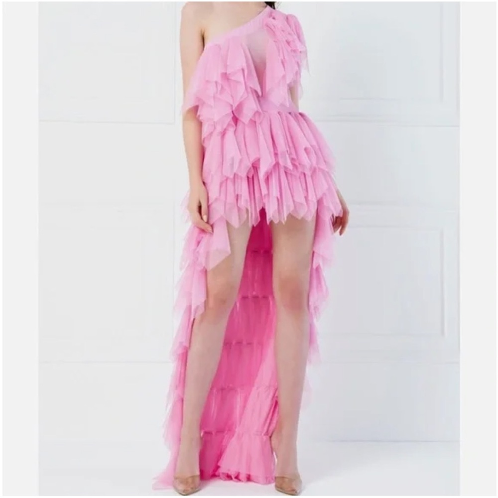 kikiriki high low tulle dress
